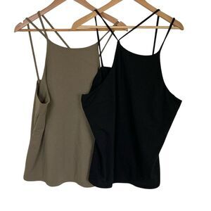 Banana Republic Factory Black and Tan Camisoles